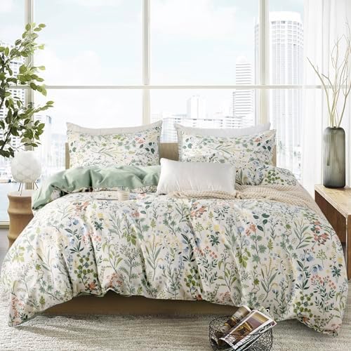 BUPIRD Floral Twin Duvet Cover Set 3 Pieces