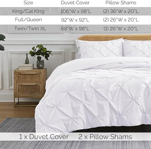 Southshore Fine Living Pinch Pleated Duvet Cover Twin Set