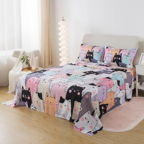 ADASMILE A S Cat Bedding Set for Kids