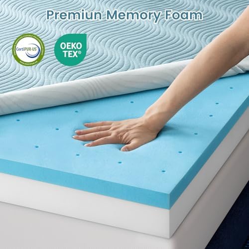 UniPon 4 Inch Firm Gel Mattress Topper for Back Pain Relief