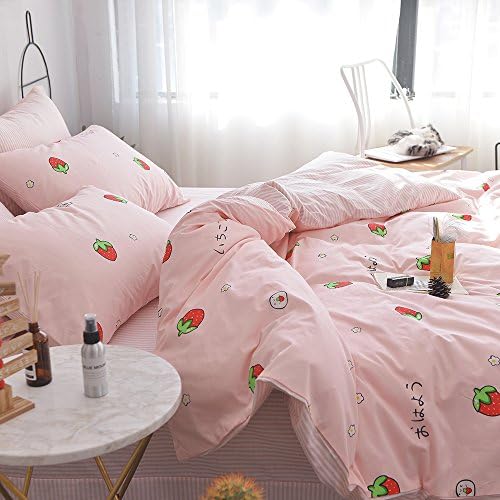 AOJIM Pink Kids Duvet Cover Set Twin XL 3pcs