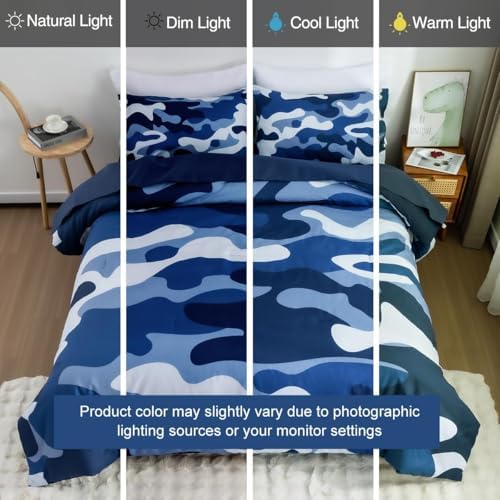 Holawakaka Camouflage Comforter Set 5 Pieces Full Size