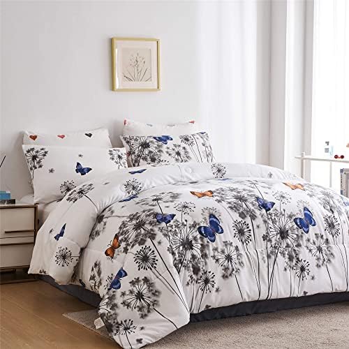 Reversible Twin Comforter Set with Sheets and Pillowcases