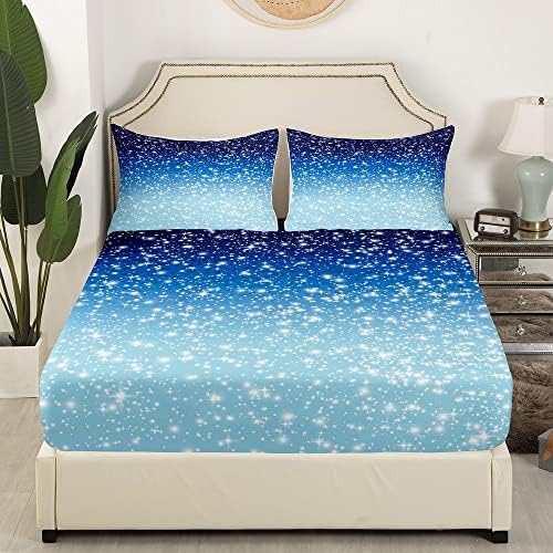 Erosebridal Blue Galaxy Bedding Set Twin