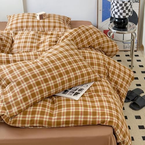 DREAMINGO Twin XL Gingham Duvet Cover Set 1