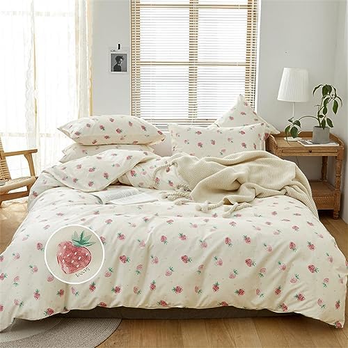 DREAMINGO Strawberry Duvet Cover Twin XL 3 Piece Set