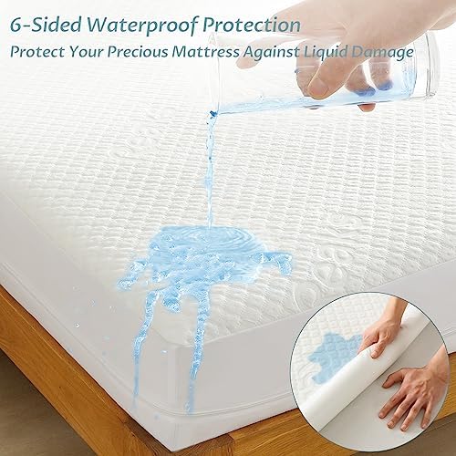 Reaks Queen Mattress Protector with Zipper 100 Waterproof