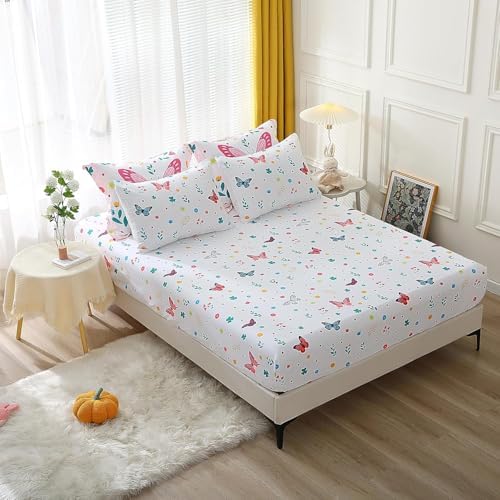 Wajade Butterfly Queen Comforter Set for Girls