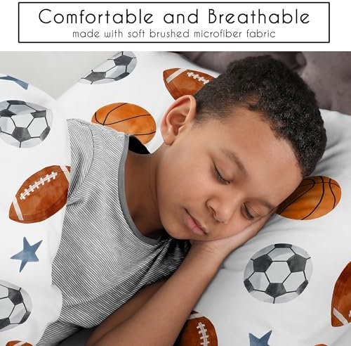 Sweet Jojo Designs Sports Themed Comforter Set for Kids