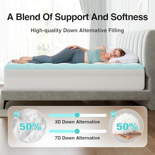 Novilla Cooling Mattress Topper Queen Size for Hot Sleepers