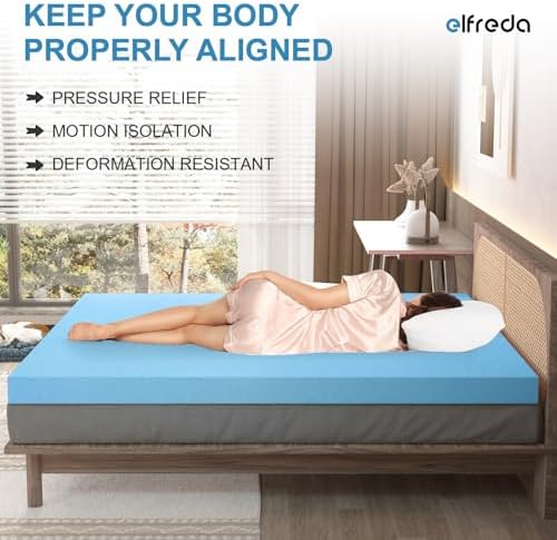 Elfreda 3 Inch Twin Mattress Topper for Pressure Relief