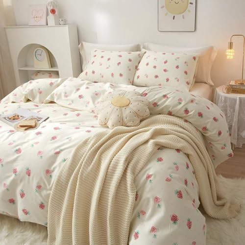 VClife Floral Queen Duvet Cover Set 3 Piece