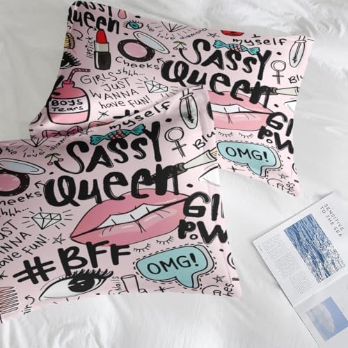 Pamnest Comforter Set 3 Pcs Makeup Pink Queen