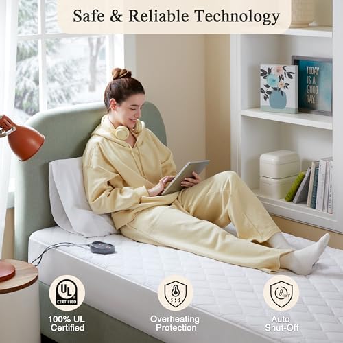 Beautyrest Heated Mattress Pad with 5 Heat Settings - Twin XL Size