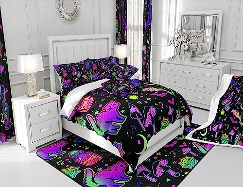Feelyou Halloween Duvet Cover Set with Pillow Cases