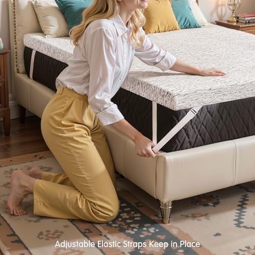 CHUN YI Cooling Mattress Topper 4 Inch Gel Memory Foam