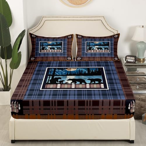 Feelyou Cute Bear Bed Sheet Set for Kids