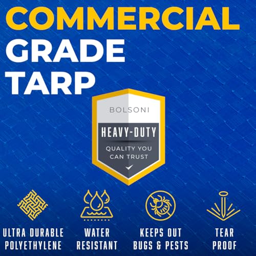 Bolsoni Mattress Encasement Heavy Duty Reusable Tarp with Zipper and Handles