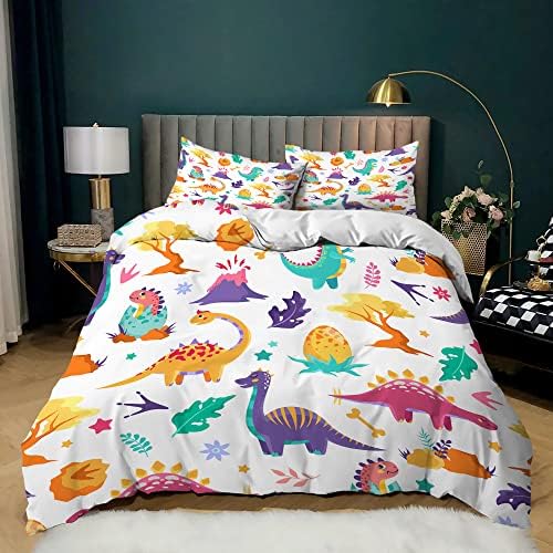 Dinosaur Bed Set for Kids Full Size 3 Piece