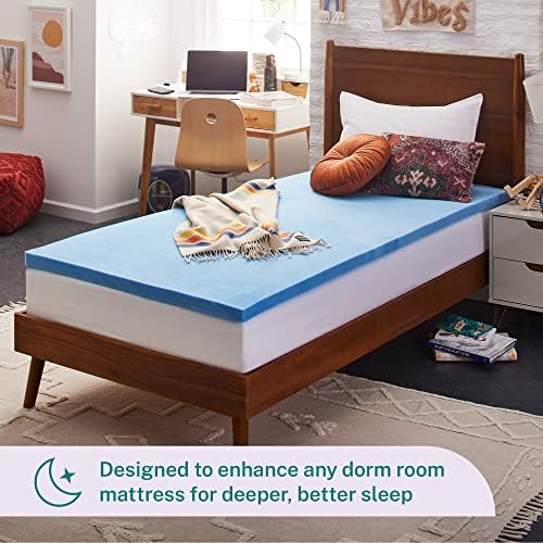 Sleep Innovations Cooling Gel Memory Foam Mattress Topper 2 Inch Twin XL