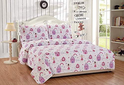 Linen Plus Girl Fairy Tale Princess Sheet Set