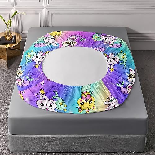 Axolotl Kawaii Unicorn Cat Sheet Set Twin