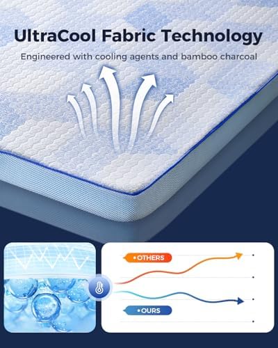 PERLECARE 3 Inch Memory Foam Mattress Topper for Back Pain Relief