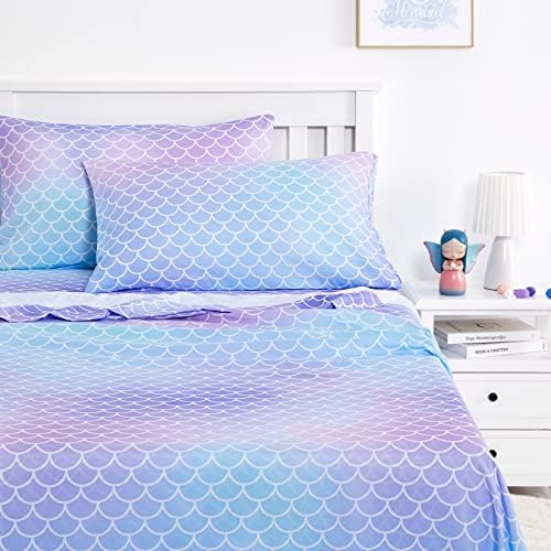 Wake In Cloud Mermaid Bed Sheets Set for Kids