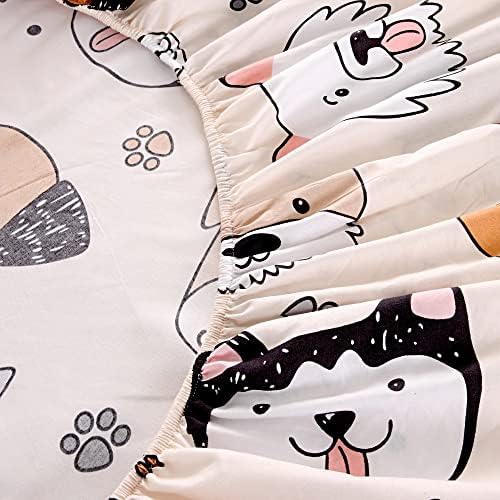 KWLOVER Cute Doggy Printed Sheet Set for Kids