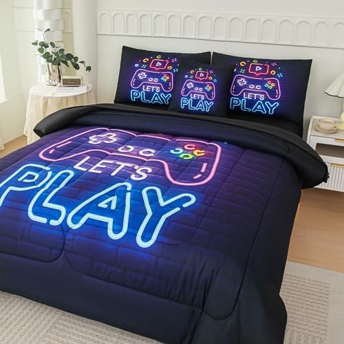 NINENINE Anime Gaming Comforter Set for Boys