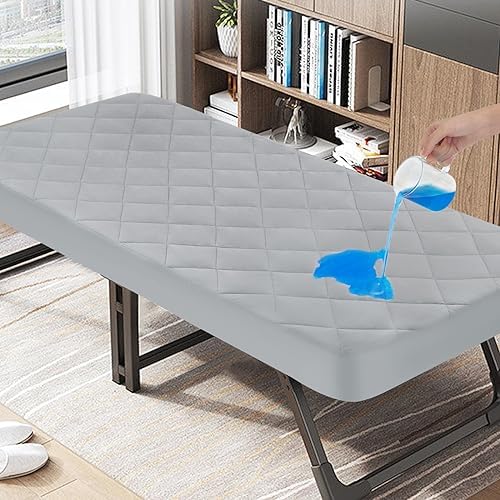 Magik Kover Waterproof Quilted Cot Mattress Pad 30x75 Grey