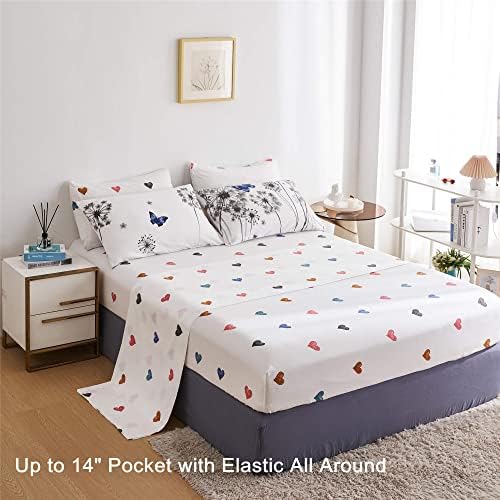 Reversible Twin Comforter Set with Sheets and Pillowcases
