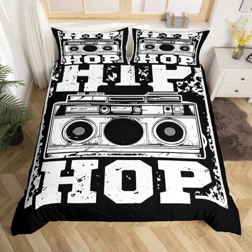Feelyou Hip Hop Graffiti Duvet Cover Set 3Pcs King Size