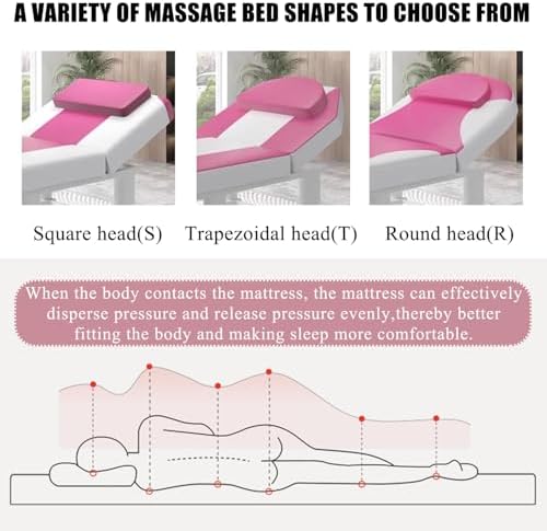 LDLCYCN 4cm Thick Memory Foam Mattress Topper for Massage Table