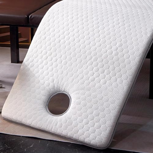 LDLCYCN 7cm Massage Bed Topper with Elastic Band White 70x185cm N