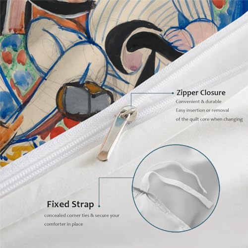 HOBBOY Duvet Cover Set with Zipper 3 Piece Twin XL 1