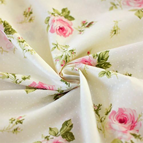 FADFAY Rosette Floral Duvet Cover Set for Girls 3 Piece Twin