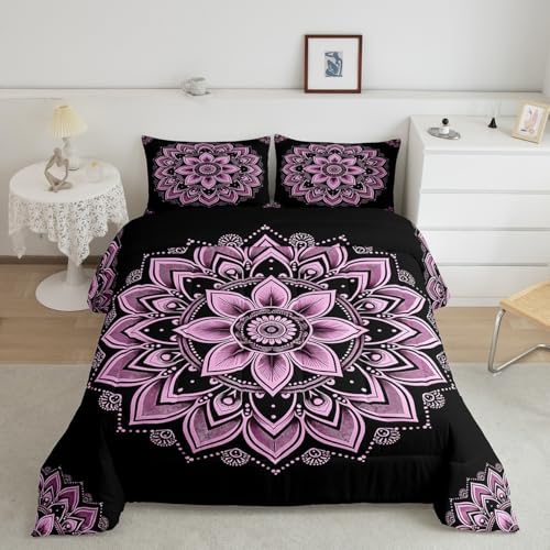 Erosebridal Bohemian Mandala Comforter Set 7pcs Queen Size