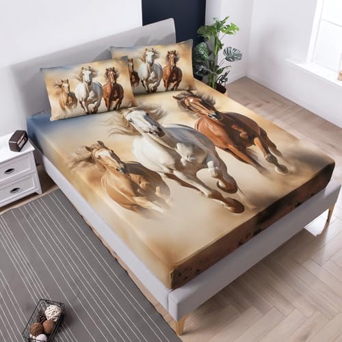Western Desert Horse Bedding Set Twin Size