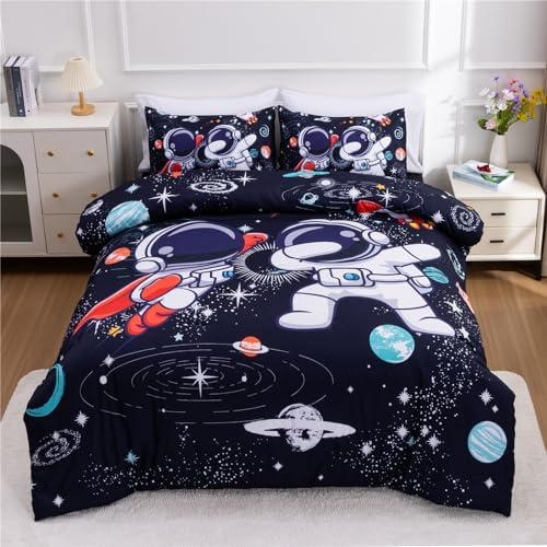 Meeting Story 3-Piece Space Themed Comforter Set for Kids
