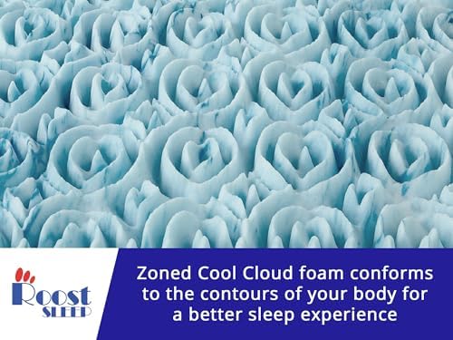 ROOST SLEEP Cool Cloud 3 Inch Gel Memory Foam Mattress Topper