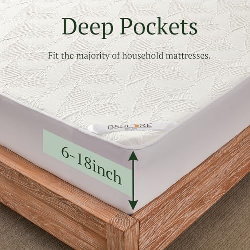 BEDLORE King Size Waterproof Mattress Protector with Breathable Noiseless Design