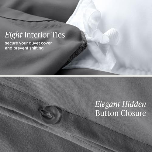 Bare Home Organic Cotton Duvet Cover Set - TwinTwin XL Grey