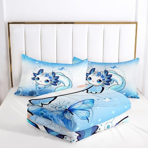 AILONEN Axolotl Kids Comforter Set Twin