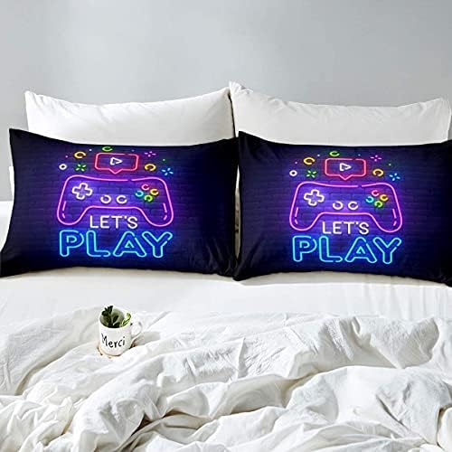 NINENINE Boys Gaming Bedding Set - Twin Comforter Pillowcase