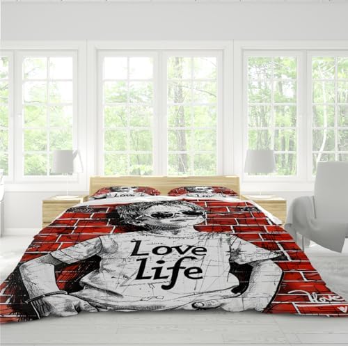 HOBBOY Kids Duvet Cover Set Street Graffiti 3pc Twin XL