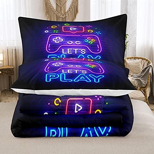 NINENINE Boys Gaming Bedding Set - Twin Comforter Pillowcase