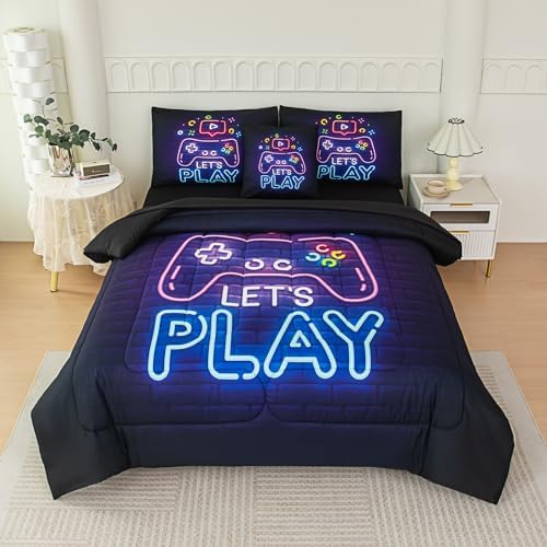 NINENINE Anime Gaming Comforter Set for Boys