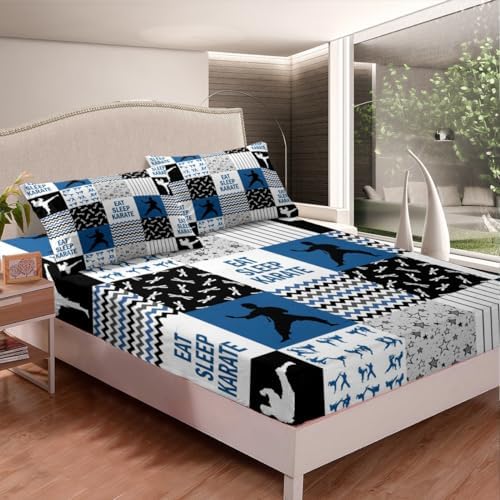 Castle Fairy Karate Fitted Sheet Twin Size