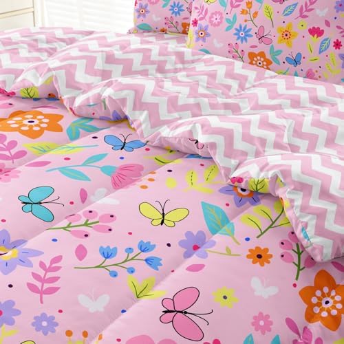 Kids Comforter Set with Fluffy Reversible Patterns